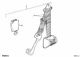 SAFETY BELT FRONT 2-DOOR diagram for BMW 3 Series E21 316