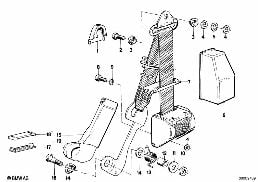 FRONT SAFETY BELT MOUNTING PARTS diagram for BMW 3 Series E21 316