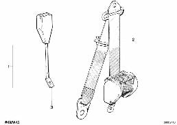 SAFETY BELT FRONT 4-DOOR diagram for BMW 5 Series E28 524td