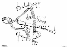FRONT SAFETY BELT MOUNTING PARTS diagram for BMW 7 Series E23 728i