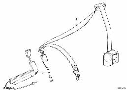 Sicherheitsgurt diagram for BMW 7 Series E32 750iL