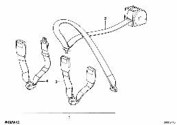 后部安全带 diagram for BMW 3 Series E30 325ix