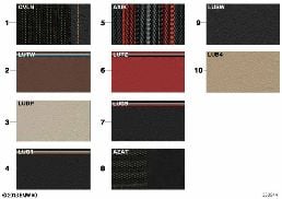 SAMPLE CHART, 'LINES' UPHOLSTERY COLORS diagram for BMW X1 E84 28iX