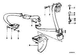 REAR SAFETY BELT MOUNTING PARTS