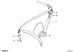 SAFETY BELT FRONT diagram for BMW 8 Series E31 850Ci