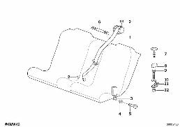 SAFETY BELT REAR diagram for BMW 8 Series E31 850Ci