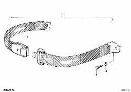 SAFETY BELT REAR CENTER diagram for BMW 5 Series E12 520