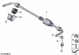 Stabilizátor zadní / Dynamic Drive diagram for BMW X6 F16 35iX