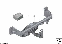 Kit di postm. gancio traino orientabile diagram for BMW 3 Series F34 GT 325d