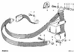 REAR SAFETY BELT MOUNTING PARTS diagram for BMW 3 Series E21 316