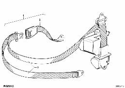 SAFETY BELT REAR, SINGLE PARTS diagram for BMW 3 Series E21 316