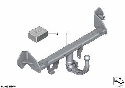 RETROFIT KIT TRAILER COUPLING DETACHABLE diagram for BMW 5 Series F10 LCI 535i