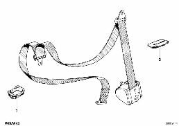 SAFETY BELT REAR-COVERING diagram for BMW 6 Series E24 635CSi
