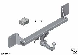 RETROFIT KIT TRAILER COUPLING DETACHABLE diagram for BMW X5 F15 25d