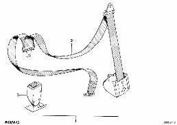 SAFETY BELT REAR diagram for BMW 6 Series E24 635CSi