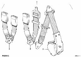SAFETY BELT REAR, SINGLE PARTS diagram for BMW 5 Series E28 524td