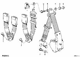 REAR SAFETY BELT MOUNTING PARTS diagram for BMW 7 Series E23 728iS