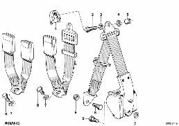 REAR SAFETY BELT MOUNTING PARTS diagram for BMW 5 Series E28 524td