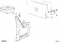 ACC.-SPARE BULBS BOX/MUD FLAP/BRACK.F. diagram for BMW 5 Series E28 524td