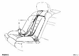 ACCESSORIES-SEAT PAN/SAFETY BELT diagram for BMW 6 Series E24 M635CSi