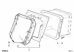 Sac à skis diagram for BMW 5 Series E39 525td