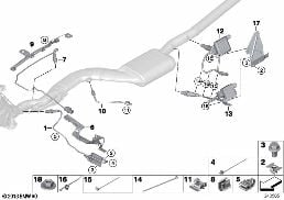 EXHAUST-GAS SENSORS / NOX SENSOR / SCR diagram for BMW 2 Series F22 LCI 220d