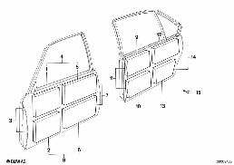 DOOR ARMOR PLATE diagram for BMW 7 Series E23 735i