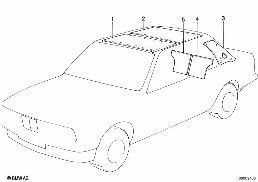 ROOF ARMOR PLATE diagram for BMW 7 Series E23 735i