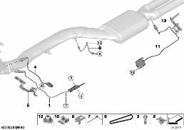 废气传感器 / 氧传感器 氮氧化物 / SCR diagram for BMW 5 Series F07 GT LCI 535dX