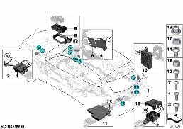 POWER DISTRIBUTION BOX / B+ DISTRIBUTOR diagram for BMW X5 F15 30dX