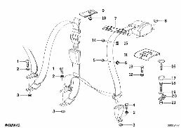 Ζώνη ασφαλείας πρόσθετα εξαρτήματα πίσω diagram for BMW 3 Series E36 M3