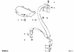 REAR SAFETY BELT MOUNTING PARTS diagram for BMW 3 Series E36 328i