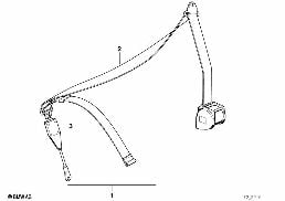 安全带 前部 两门车 diagram for BMW 3 Series E30 325ix