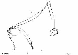 SAFETY BELT FRONT 4-DOOR diagram for BMW 3 Series E30 316i