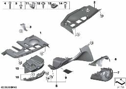 MOUNTING PARTS, I-PANEL, BOTTOM diagram for BMW 1 Series E82 118d