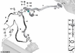 Kältemittelleitungen diagram for BMW X5 M F85 X5 M
