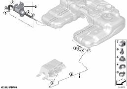 Suministro del combustible/bomba diagram for BMW X6 F16 35iX