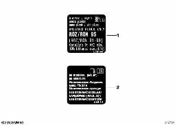 NOTICE LABEL FOR FUEL diagram for BMW 3 Series F34 GT LCI 318d