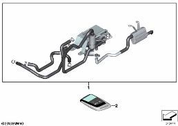 INSTALL.KIT, INDEPENDENT HEATER diagram for BMW X5 F15 25d