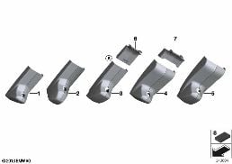 COVERS FOR INTERIOR REARVIEW MIRROR diagram for BMW 5 Series F07 GT LCI 530dX