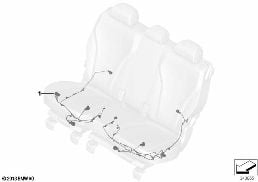 REAR SEAT WIRING SET diagram for BMW X5 F15 30dX