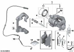 FRONT BRAKE PAD WEAR SENSOR