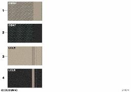 SAMPLES 'MODERN LINE' UPHOLSTERY COLORS diagram for BMW 3 Series F31 328i
