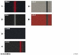SAMPLE CHART SPORT LINE UPHOLSTER COLORS diagram for BMW 3 Series F31 328i