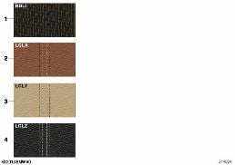 SAMPLE CHART LUXURY LINE UPHOLST. COLORS diagram for BMW 3 Series F31 328i