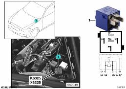 Ρελέ φωτός όπισθεν K6325 diagram for BMW 3 Series E46 320Ci