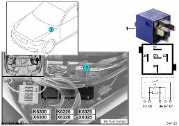 Relä backljus K6325 diagram for BMW 3 Series E46 318i