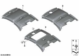 HEADLINING diagram for BMW 2 Series F22 228i