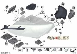 SINGLE COMPONENTS FOR HEADLIGHT