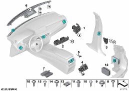 Salida de aire diagram for BMW X6 F16 35iX